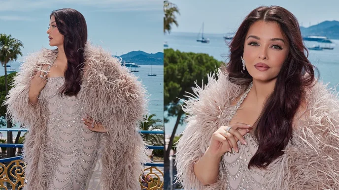 Aishwarya Rai dazzled at Cannes 2026 in a shimmering nude gown, proving her timeless elegance remains unmatched!