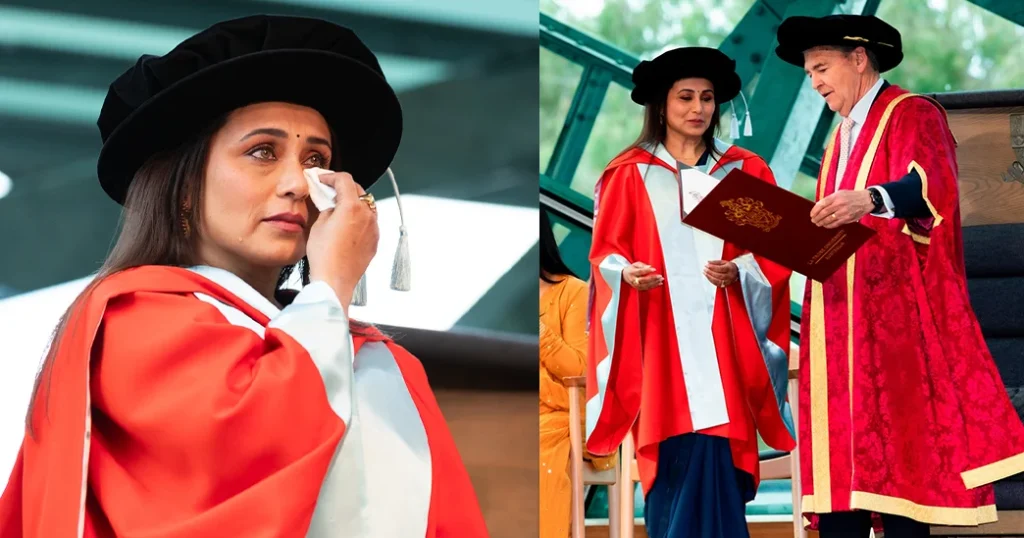 Rani Mukherjee honoured with Doctorate at IFFM 2026, gets emotional during ceremony