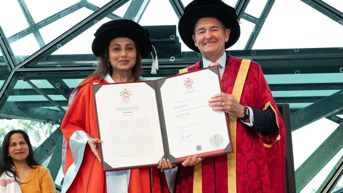 Rani Mukherjee honoured with Doctorate at IFFM 2026, gets emotional during ceremony